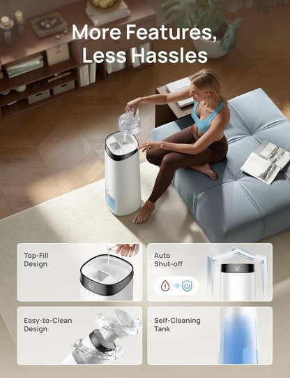 Dreo 16L Smart Humidifier Large Room 1000 ft² - HM755S White - Kidsy