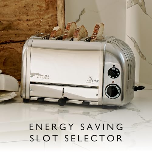 Dualit Classic 4 Slice NewGen Toaster, Mechanical Timer, Stainless Steel (Chrome) - Kidsy