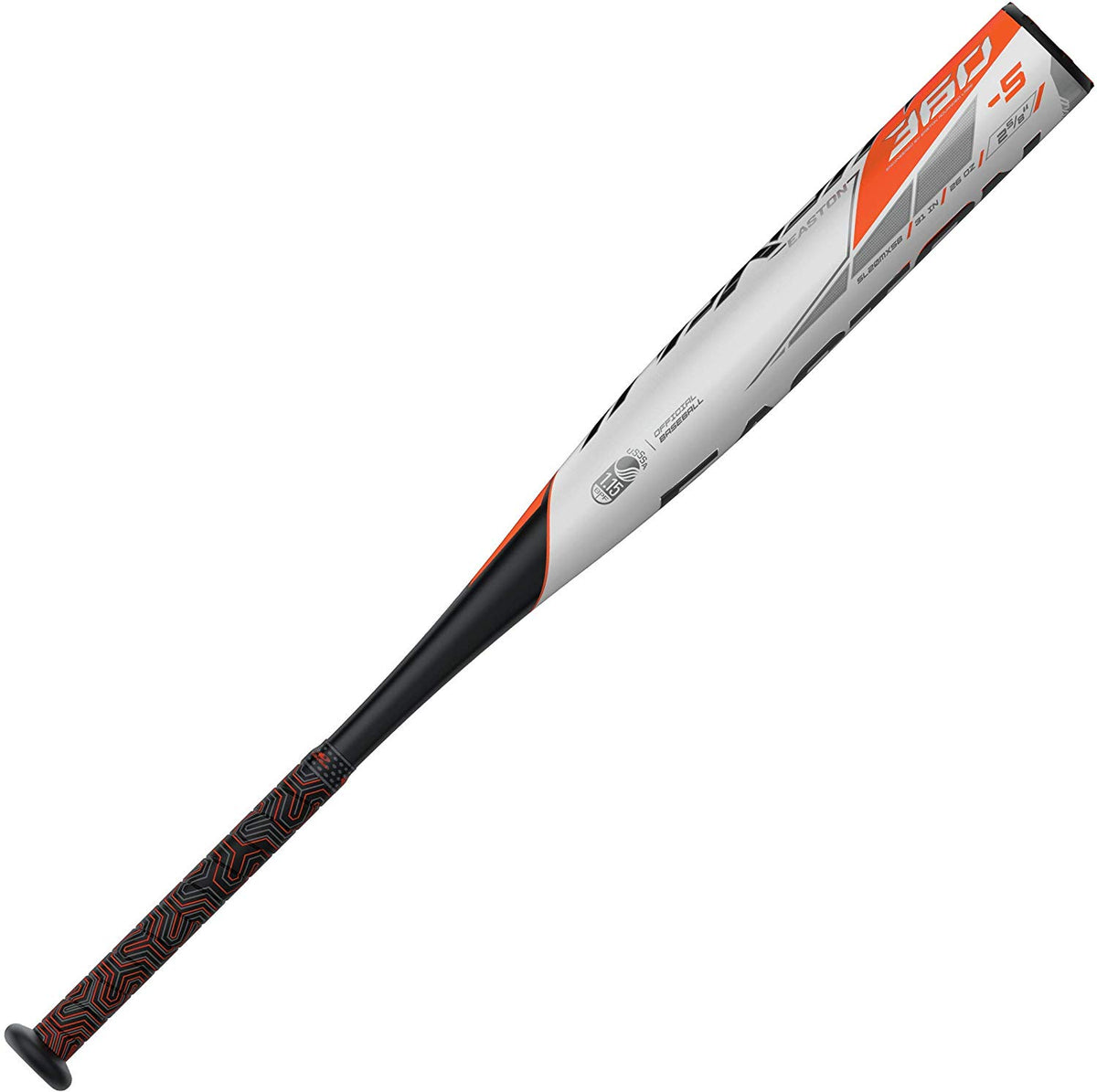 Easton Maxum 360 USSSA Baseball Bat Drop - 5 31"/26 oz (Black/Orange) - Kidsy