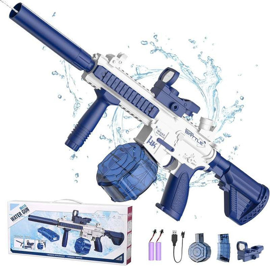 Electric Water Gun Squirt Gun Toy (Blue) - Kidsy