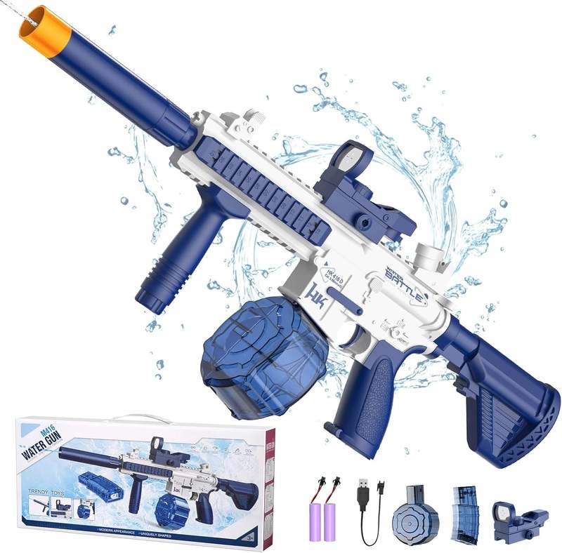 Electric Water Gun Squirt Gun Toy (Blue) - Kidsy