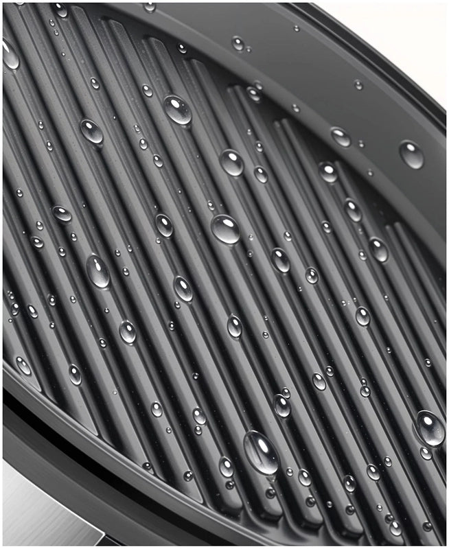 Elite Cuisine 12 - Inch Stainless Steel Deluxe Indoor Grill with Tempered Glass Lid - Kidsy