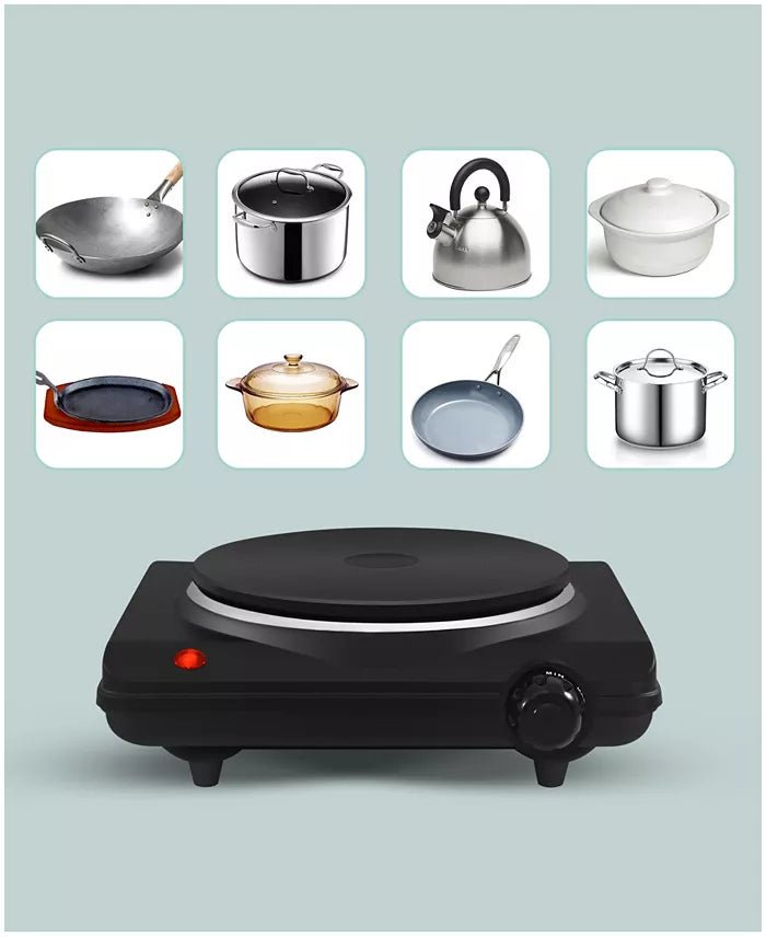 Elite Cuisine Single Cast Iron Electric Burner Hot Plate - Kidsy