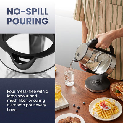Elite Gourmet EKT - 602 Electric BPA - Free Glass Kettle Stainless Steel - Kidsy