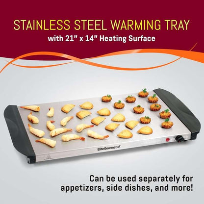 Elite Gourmet EWM - 6171 Triple 3 x 2.5 Qt. Trays, Buffet Server - Kidsy