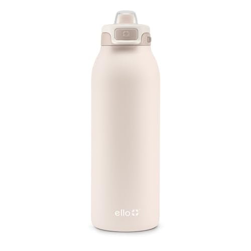Ello Pop & Fill 40oz Stainless Steel Water Bottle (Tonal Cream) - Kidsy