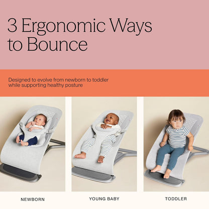 Ergobaby Evolve 3 - in - 1 Bouncer (Charcoal Grey) - Kidsy