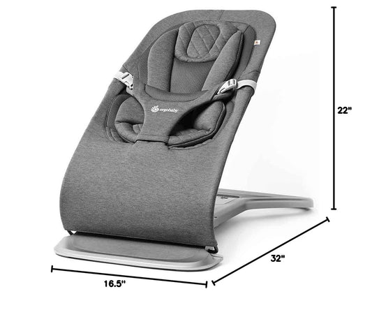 Ergobaby Evolve 3 - in - 1 Bouncer (Charcoal Grey) - Kidsy
