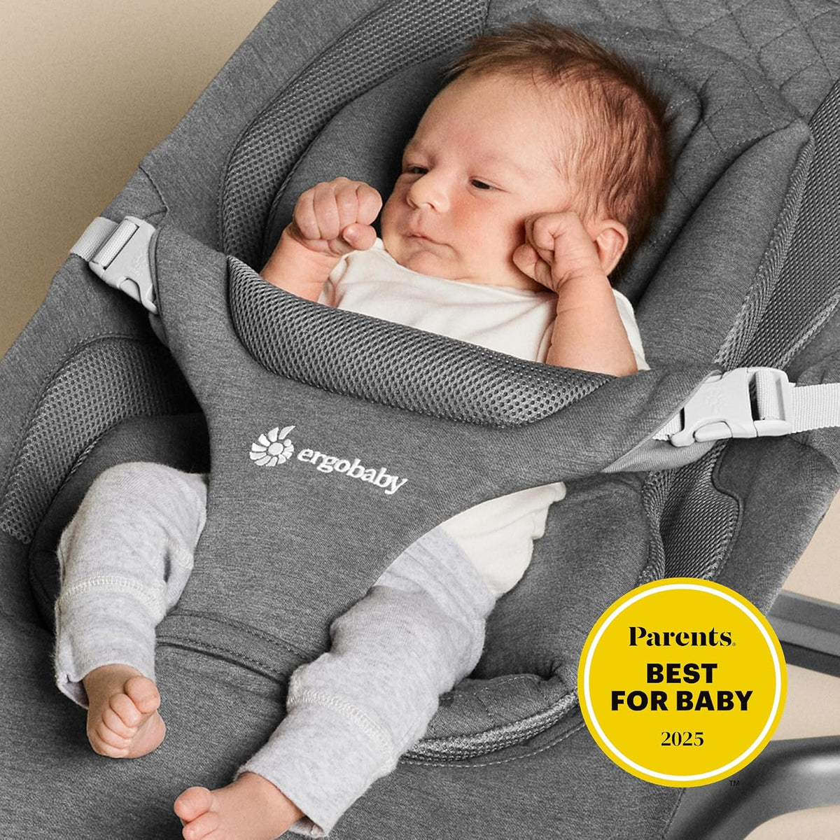 Ergobaby Evolve 3 - in - 1 Bouncer (Charcoal Grey) - Kidsy