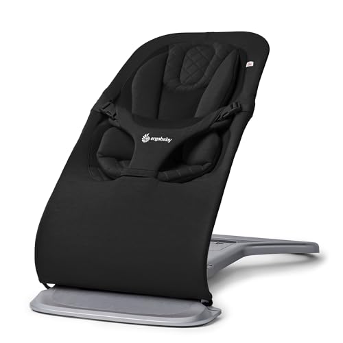 Ergobaby Evolve 3 - in - 1 Bouncer (Onyx Black) - Kidsy