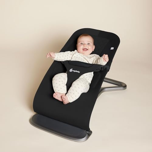Ergobaby Evolve 3 - in - 1 Bouncer (Onyx Black) - Kidsy