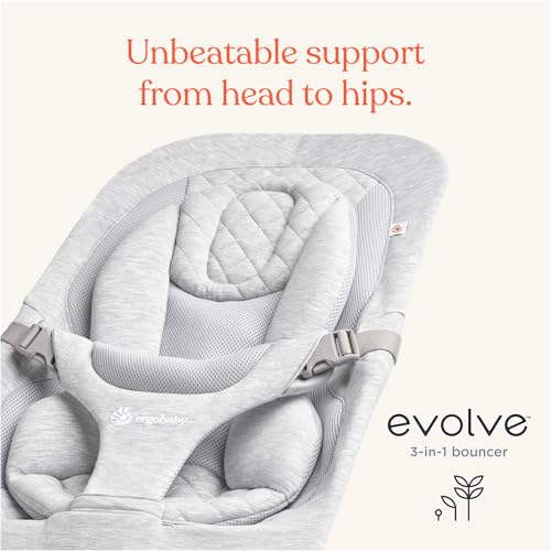 Ergobaby Evolve 3 - in - 1 Bouncer (Onyx Black) - Kidsy