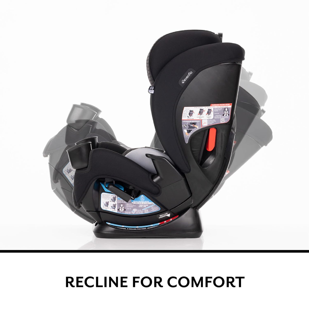 Evenflo All4Stages Slim 4-in-1 Convertible Car Seat (Tybee Black) - Kidsy
