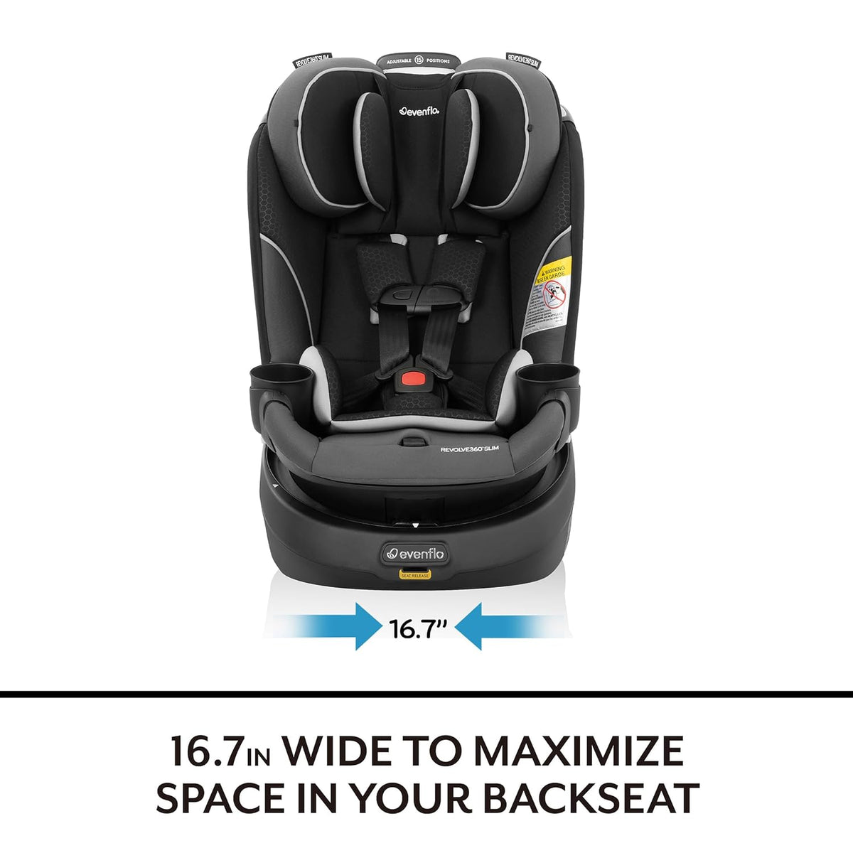 Evenflo Gold Revolve360 Slim 2 - in - 1 Rotational Car Seat (Obsidian Black) - Kidsy