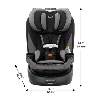 Evenflo Gold Revolve360 Slim 2 - in - 1 Rotational Car Seat (Obsidian Black) - Kidsy