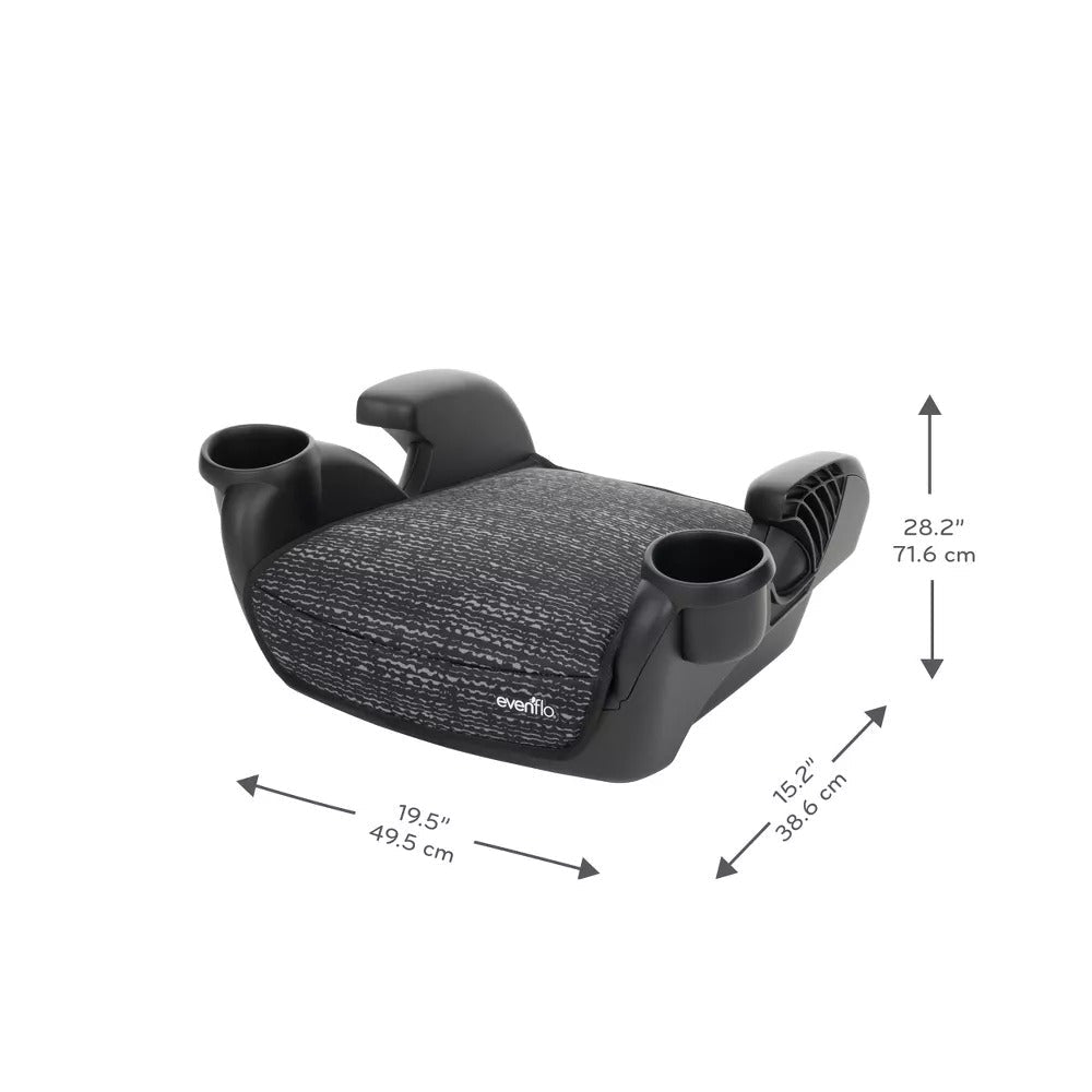 Evenflo GoTime No Back Booster Car Seat (Static Black) - Kidsy