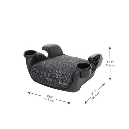 Evenflo GoTime No Back Booster Car Seat (Static Black) - Kidsy