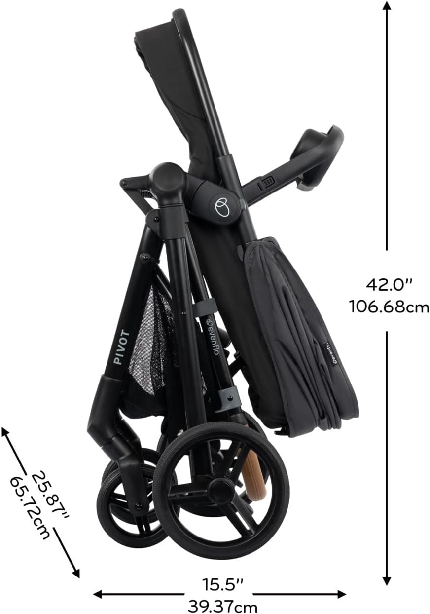 Evenflo Pivot NXT Travel System with LiteMax NXT Infant Car Seat (Silverado Gray) - Kidsy