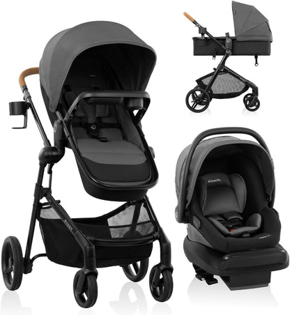 Evenflo Pivot NXT Travel System with LiteMax NXT Infant Car Seat (Silverado Gray) - Kidsy