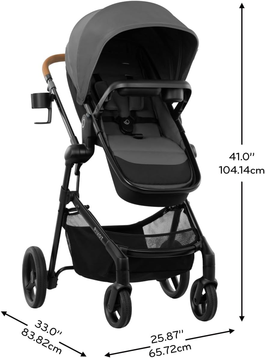 Evenflo Pivot NXT Travel System with LiteMax NXT Infant Car Seat (Silverado Gray) - Kidsy