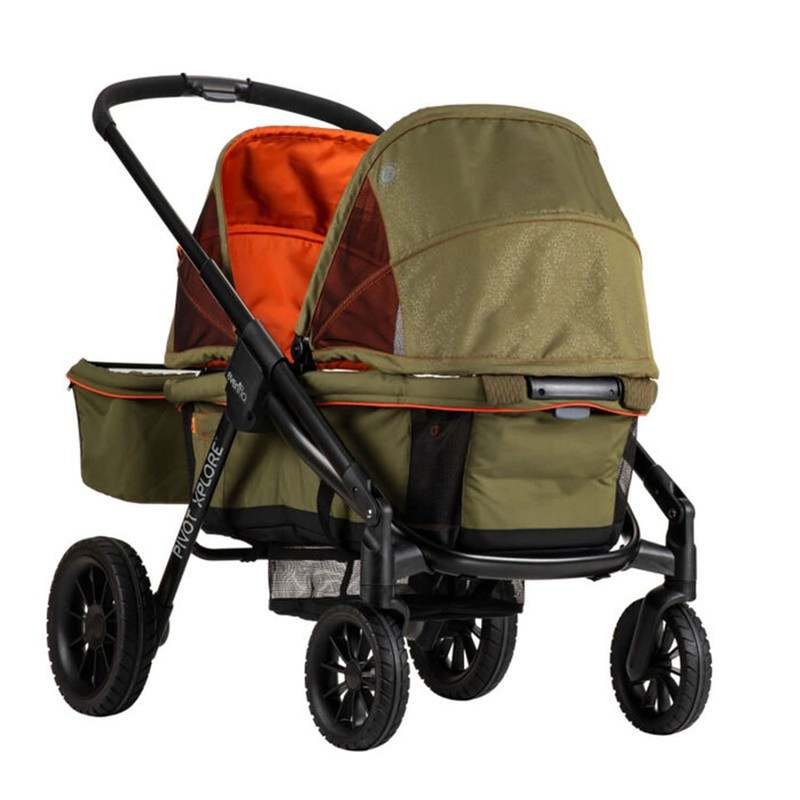Evenflo Pivot Xplore All - Terrain Stroller Wagon (Ranger Green) - Kidsy