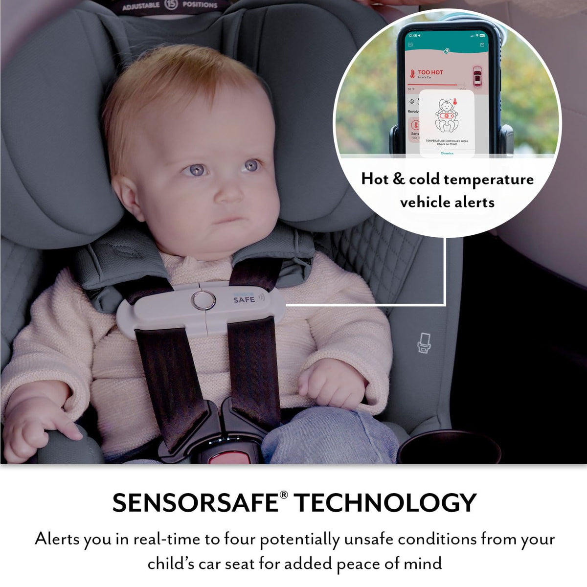 Evenflo Revolve360 Slim 2-in-1 Rotating Car Seat with Green & Gentle Fabric (Travertine) - Kidsy