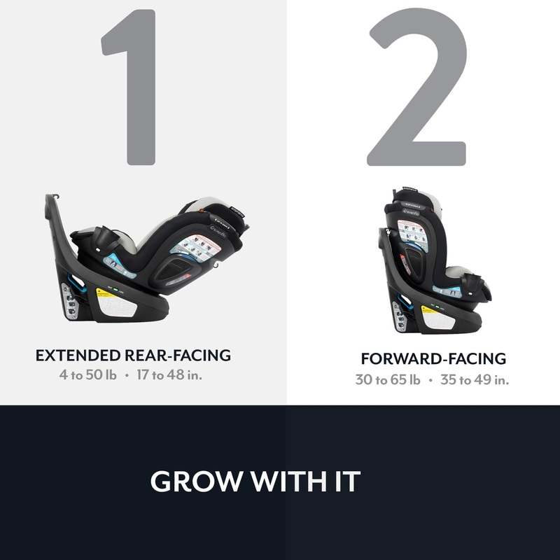 Evenflo Revolve360 Slim 2 - in - 1 Rotational Car Seat (Salem Black) - Kidsy