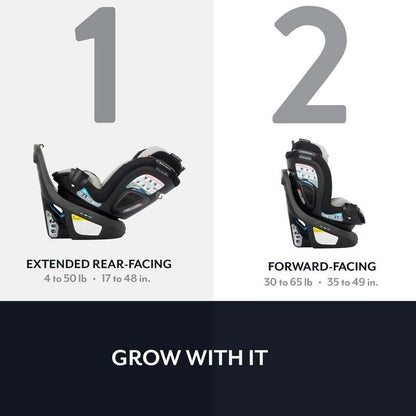 Evenflo Revolve360 Slim 2 - in - 1 Rotational Car Seat (Salem Black) - Kidsy