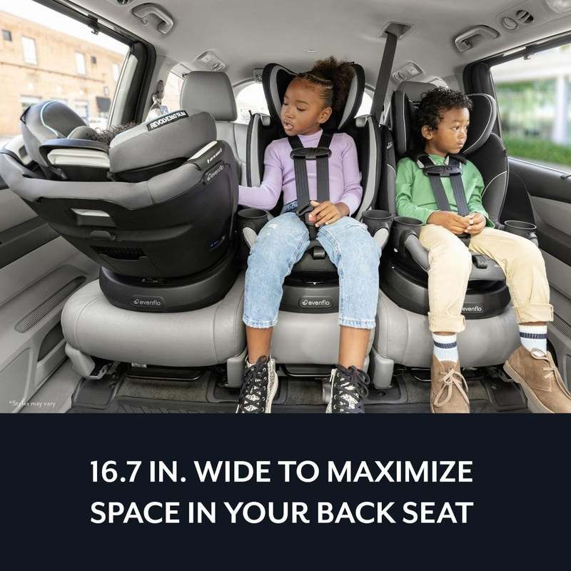 Evenflo Revolve360 Slim 2 - in - 1 Rotational Car Seat (Salem Black) - Kidsy