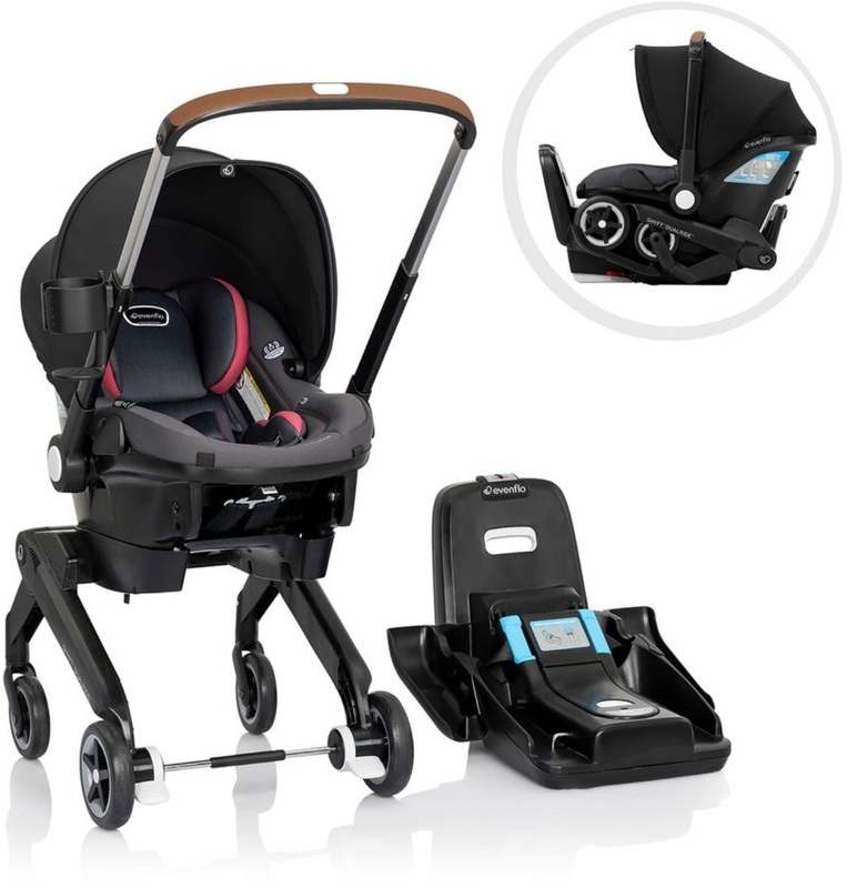 Evenflo Shyft DualRide with Infant Car Seat and Stroller (Sylva Pink) - Kidsy