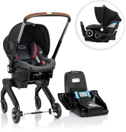 Evenflo Shyft DualRide with Infant Car Seat and Stroller (Sylva Pink) - Kidsy
