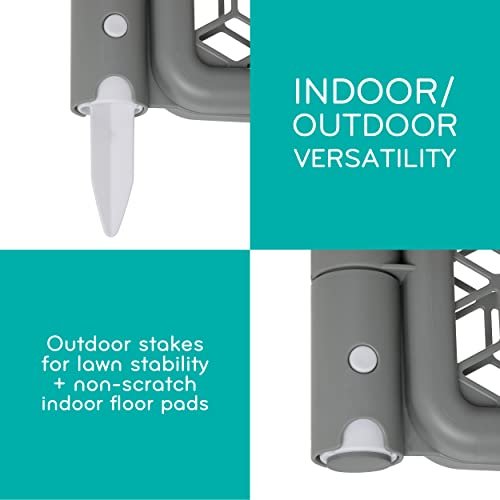Evenflo Versatile Play Space 6 - Panel (Cool Gray) - Kidsy