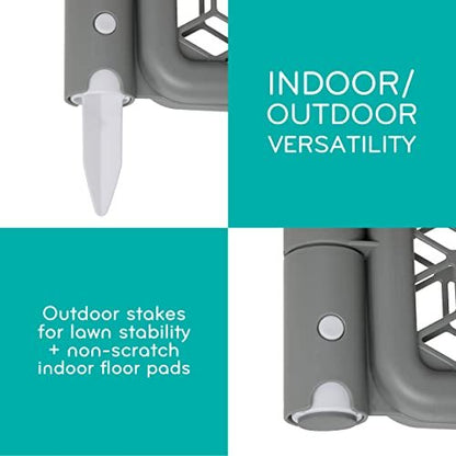 Evenflo Versatile Play Space 6 - Panel (Cool Gray) - Kidsy