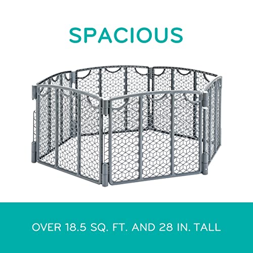 Evenflo Versatile Play Space 6 - Panel (Cool Gray) - Kidsy