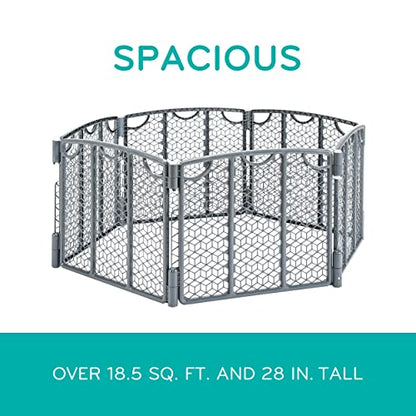Evenflo Versatile Play Space 6 - Panel (Cool Gray) - Kidsy