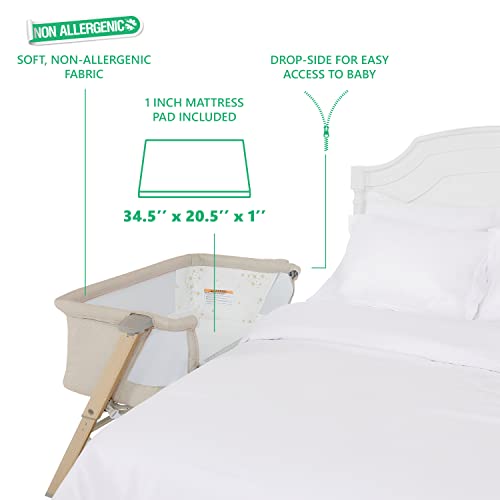 Evolur Stellar Bassinet and Bedside Sleeper (Beige) - Kidsy