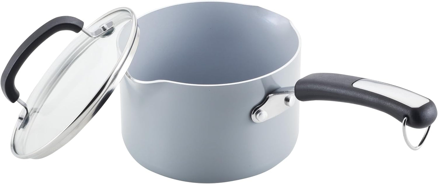 Farberware EcoAdvantage Ceramic Nonstick Cookware/Pots and Pans Set, 13 Piece (Gray) - Kidsy