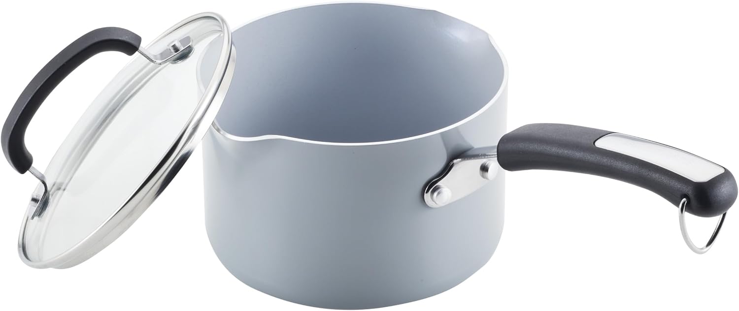 Farberware EcoAdvantage Ceramic Nonstick Cookware/Pots and Pans Set, 13 Piece (Gray) - Kidsy