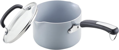 Farberware EcoAdvantage Ceramic Nonstick Cookware/Pots and Pans Set, 13 Piece (Gray) - Kidsy