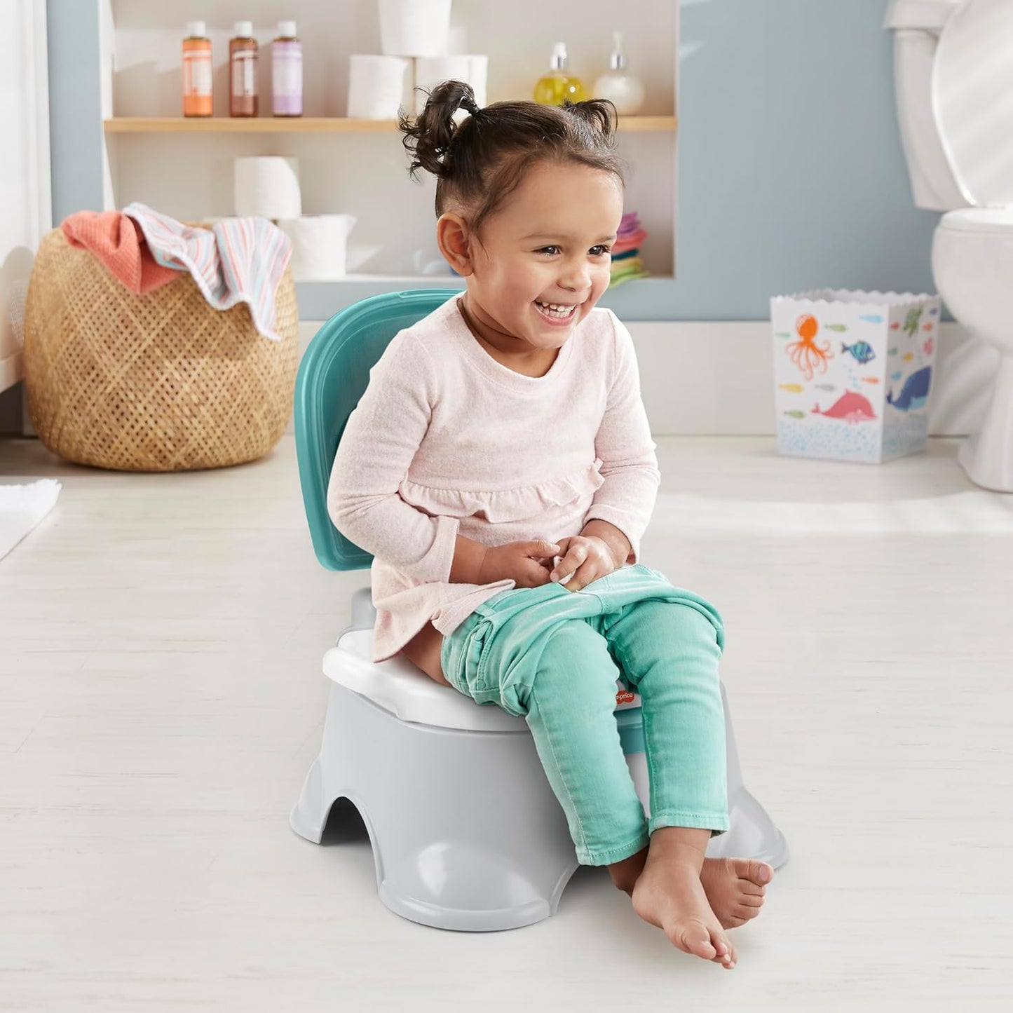 Fisher - Price 3 - in - 1 Toddler Toilet Training Potty Chair and Step Stool - Kidsy