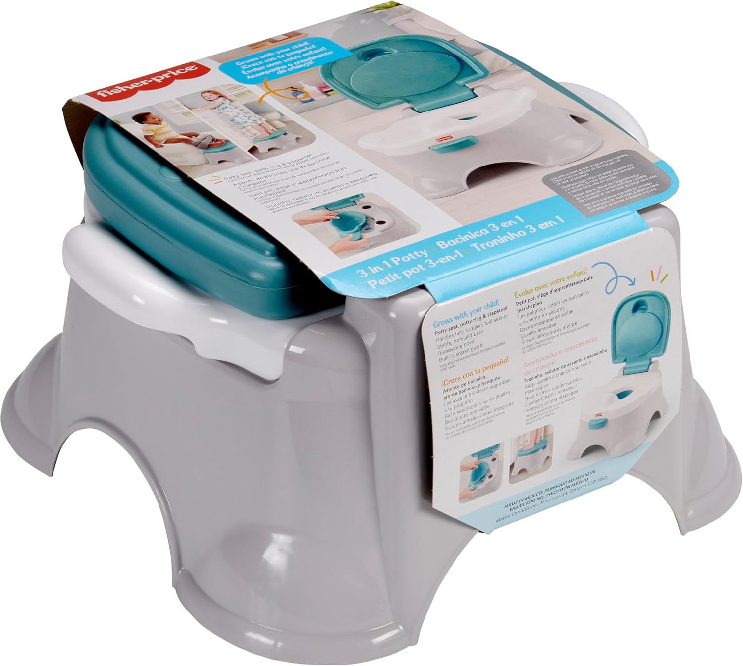 Fisher - Price 3 - in - 1 Toddler Toilet Training Potty Chair and Step Stool - Kidsy
