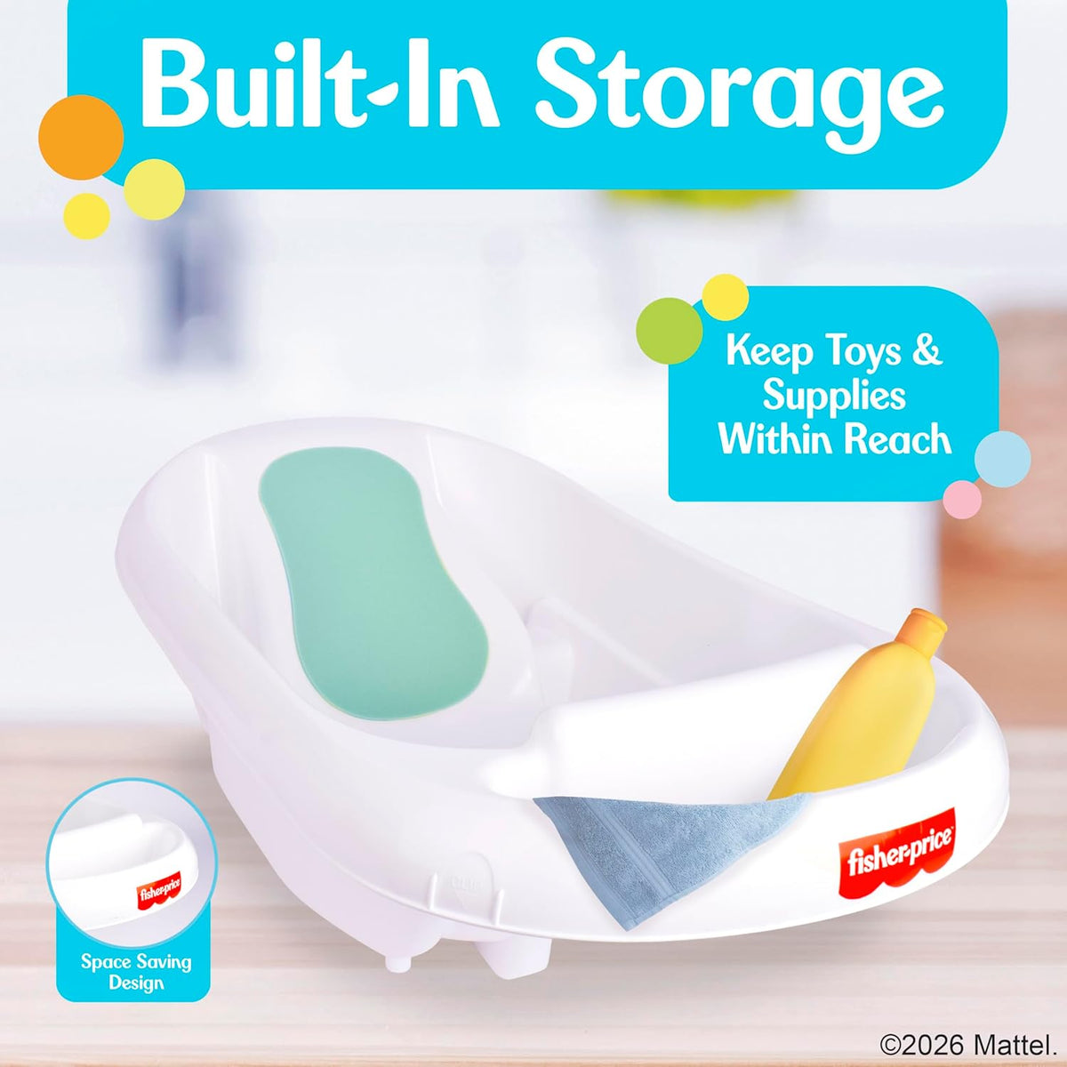 Fisher - Price™ 3 - N - 1 Grow with Baby Infant to Toddler Bath Tub with Supportive Sling - Kidsy