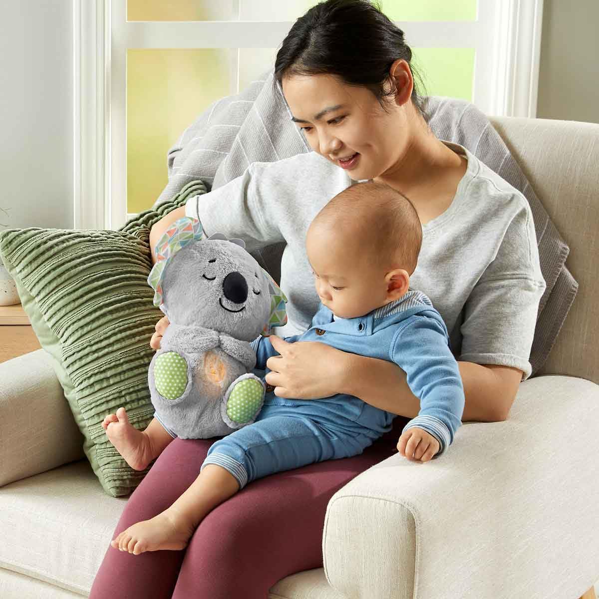 Fisher - Price BABY Toy Soothe 'n Snuggle Koala Plush Sound Machine with Customizable Music Lights & Breathing Motion for Newborns 0+ Months - Kidsy