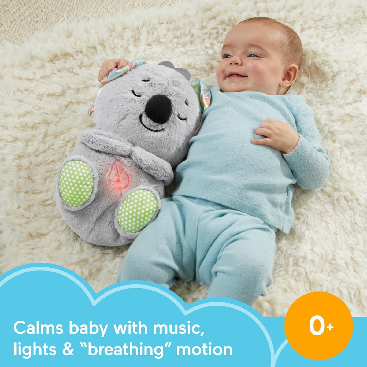 Fisher - Price BABY Toy Soothe 'n Snuggle Koala Plush Sound Machine with Customizable Music Lights & Breathing Motion for Newborns 0+ Months - Kidsy