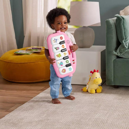 Fisher-Price Glow and Grow Kick & Play Piano Gym Baby Playmat with Musical Learning Toy (Pink) - Kidsy