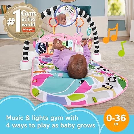 Fisher - Price Glow & Grow Kick & Play Piano Gym (Pink) - Kidsy