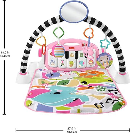 Fisher - Price Glow & Grow Kick & Play Piano Gym (Pink) - Kidsy