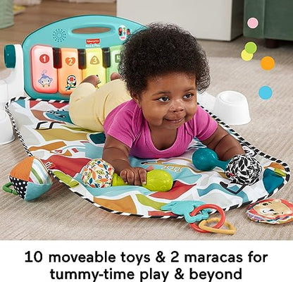 Fisher - Price Kick & Play Piano Gym with Maracas (Blue) - Kidsy