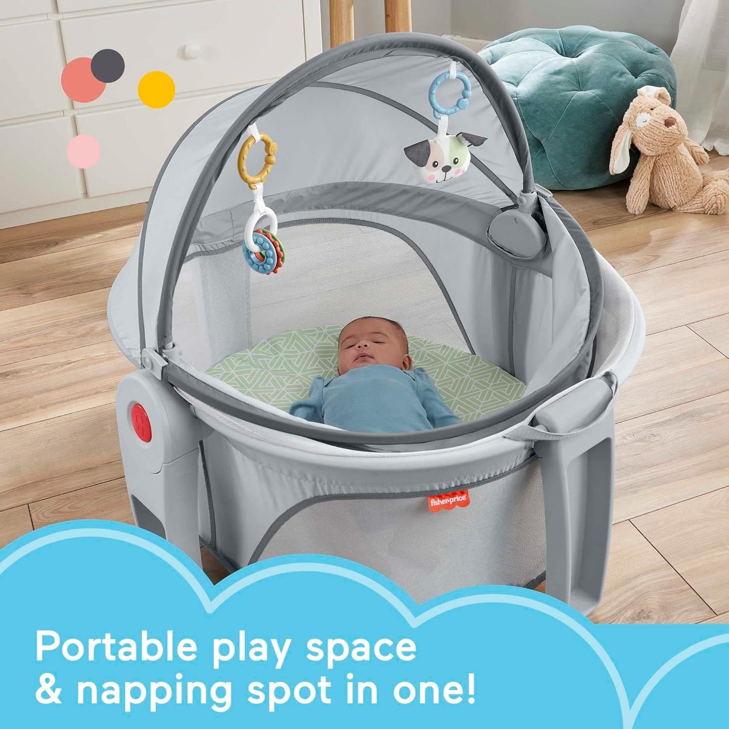 Fisher - Price On - the - Go Baby Dome Travel Play Area (Puppy Perfection) - Kidsy