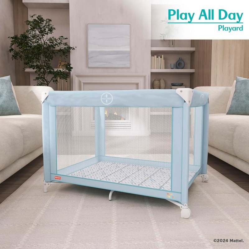 Fisher - Price Play All Day Baby Playard (Moon Mist) - Kidsy